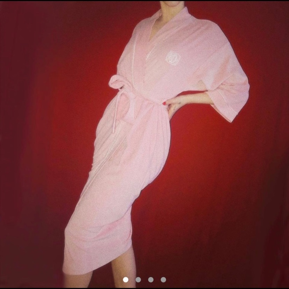 Baby Pink Velour Robe